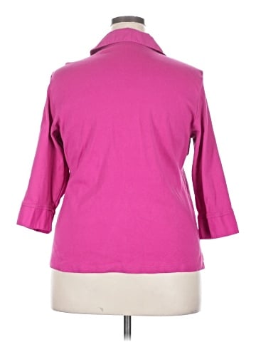 Karen Scott 3/4 Sleeve Button-Down Shirt (view 2)