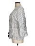 En Creme 100% Rayon Silver 3/4 Sleeve Blouse Size M - photo 5