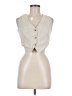 Shein Ivory Sleeveless Button-Down Shirt Size 6 - photo 1