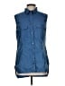 Piazza Sempione Blue Sleeveless Button-Down Shirt Size EU (IT) 48 / US 12 - photo 1