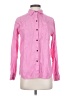 Athleta 100% Linen Color Block Pink Long Sleeve Button-Down Shirt Size XXS - photo 1