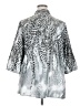 Creation L 100% Polyester Animal Print Silver 3/4 Sleeve Blouse Size 18 - photo 2