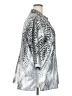 Creation L 100% Polyester Animal Print Silver 3/4 Sleeve Blouse Size 18 - photo 4