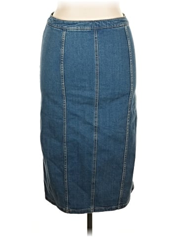 Pilcro and the Letterpress Denim Skirt (view 2)