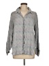 Billy T 100% Lyocell Gray Long Sleeve Blouse Size M - photo 1