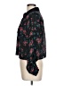 I Heart Ronson 100% Polyester Floral Black Long Sleeve Blouse Size L - photo 5