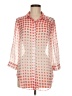 I.N. Studio 100% Polyester Polka Dots White Orange 3/4 Sleeve Blouse Size M - photo 1