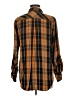 Billy T 100% Lyocell Plaid Yellow Brown Long Sleeve Button-Down Shirt Size M - photo 2