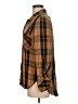 Billy T 100% Lyocell Plaid Yellow Brown Long Sleeve Button-Down Shirt Size M - photo 5