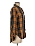 Billy T 100% Lyocell Plaid Yellow Brown Long Sleeve Button-Down Shirt Size M - photo 4