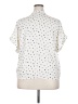 Sweet Rain 100% Polyester Polka Dots Ivory Short Sleeve Blouse Size 2X - photo 2