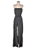 SOMETHING, SOMEWHERE 100% Rayon Houndstooth Black Jumpsuit Size L - photo 1