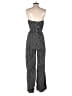 SOMETHING, SOMEWHERE 100% Rayon Houndstooth Black Jumpsuit Size L - photo 2