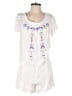Parker 100% Rayon Aztec Or Tribal Print White Romper Size L - photo 1