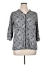 Lands' End Gray 3/4 Sleeve Button-Down Shirt Size XL - photo 1
