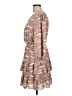 Buddy Love 100% Polyester Print Tan Casual Dress Size L - photo 5