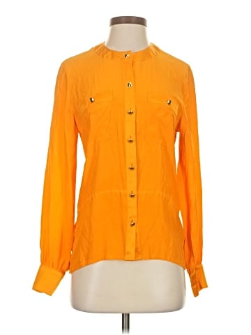 Escada by Margaretha Ley Long Sleeve Silk Top (view 1)