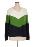 Crown & Ivy Color Block Green Pullover Sweater Size XL - photo 1