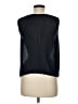 Leifnotes 100% Polyester Blue Black Sleeveless Blouse Size 6 - photo 2