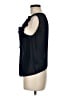 Leifnotes 100% Polyester Blue Black Sleeveless Blouse Size 6 - photo 5