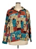 Koret Color Block Teal Long Sleeve Button-Down Shirt Size 2X (estimated) - photo 1