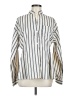 Shein 100% Polyester Stripes Ivory Long Sleeve Blouse Size M - photo 1