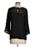 Nanette Lepore 100% Polyester Black 3/4 Sleeve Blouse Size 4 - photo 1