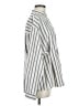 Shein 100% Polyester Stripes Ivory Long Sleeve Blouse Size M - photo 4