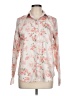 Chaps Floral Ivory Long Sleeve Blouse Size L - photo 1