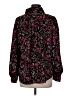 Ann Taylor 100% Polyester Floral Black Long Sleeve Blouse Size M - photo 2