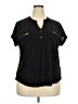 Unbranded Black Short Sleeve Blouse Size 2X (estimated) - photo 1