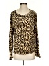 Escada 100% Acrylic Animal Print Gold Cardigan Size S (estimated) - photo 1