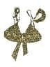 Solido Animal Print Gold Swimsuit Top Size S - photo 1