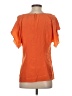BCBGMAXAZRIA Orange Short Sleeve Blouse Size S - photo 2