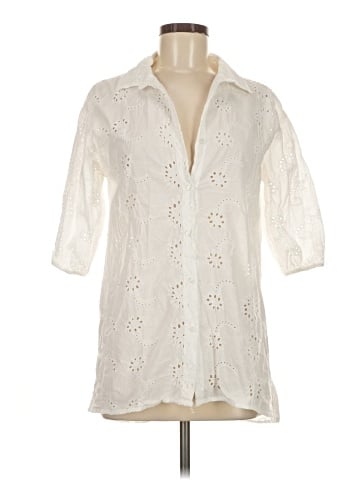 Liv 3/4 Sleeve Button-Down Shirt (view 1)