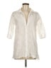 Liv Ivory 3/4 Sleeve Button-Down Shirt Size M - photo 1