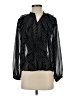 NO REST FOR Bridget 100% Polyester Polka Dots Black Long Sleeve Blouse Size S - photo 1