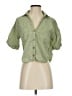 Zara Green 3/4 Sleeve Button-Down Shirt Size XS - photo 1