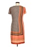 Muse Print Orange Casual Dress Size 8 - photo 2