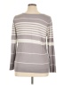 NY Collection 100% Acrylic Stripes Gray Pullover Sweater Size XL - photo 2