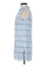 Sigrid Olsen Ombre Stripes Blue Sleeveless Button-Down Shirt Size S - photo 5