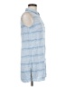 Sigrid Olsen Ombre Stripes Blue Sleeveless Button-Down Shirt Size S - photo 4