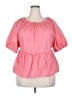 Old Navy 100% Cotton Pink Short Sleeve Blouse Size XXL - photo 1