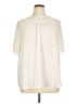 Ann Taylor 100% Polyester Ivory Short Sleeve Blouse Size XL - photo 1