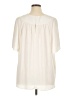 Ann Taylor 100% Polyester Ivory Short Sleeve Blouse Size XL - photo 2