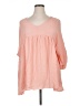 Haptics 100% Rayon Pink 3/4 Sleeve Blouse Size 1X - photo 1