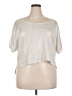 Lane Bryant Metallic Silver Short Sleeve Top Size 24 - 22 Plus - photo 1