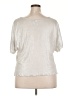 Lane Bryant Metallic Silver Short Sleeve Top Size 24 - 22 Plus - photo 2