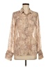 Mystree 100% Polyester Paisley Tan Long Sleeve Blouse Size M - photo 1