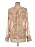 Mystree 100% Polyester Paisley Tan Long Sleeve Blouse Size M - photo 2
